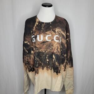 Designer-Ish Rhinestone Sweatshirt Acid Wash Distressing NEW XXXL 3X